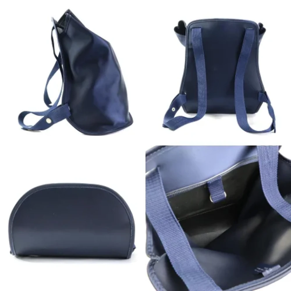 Hermès Vintage Pre-owned Nylon backpacks Blue Dames