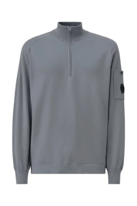 Cotton Crepe Half Zip