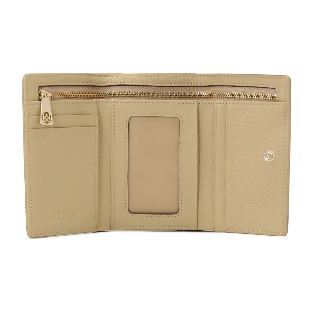 Kazar Compacte beige portemonnee met reliëfpatroon Beige Dames