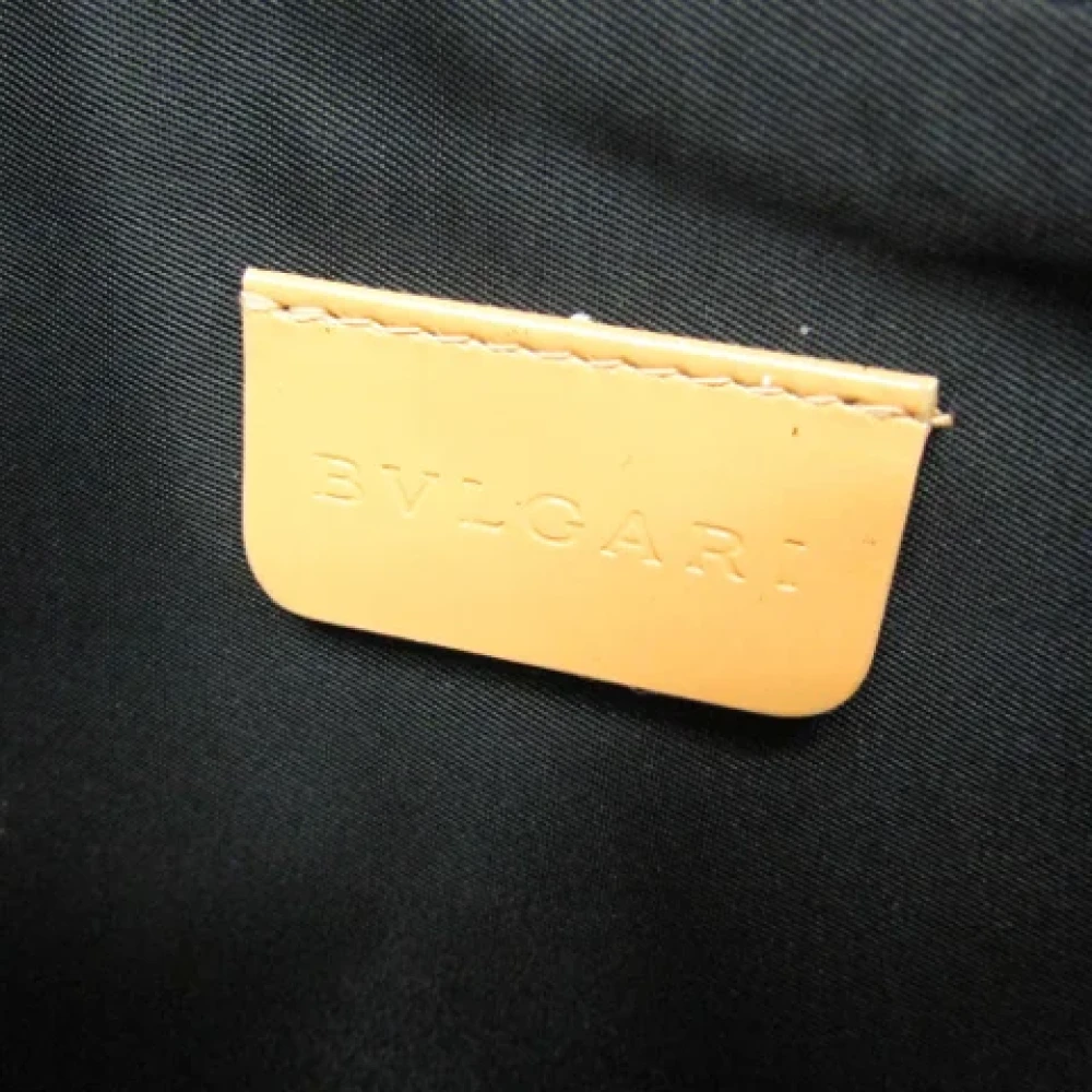 Bvlgari Vintage Pre-owned Leather shoulder-bags Beige Dames