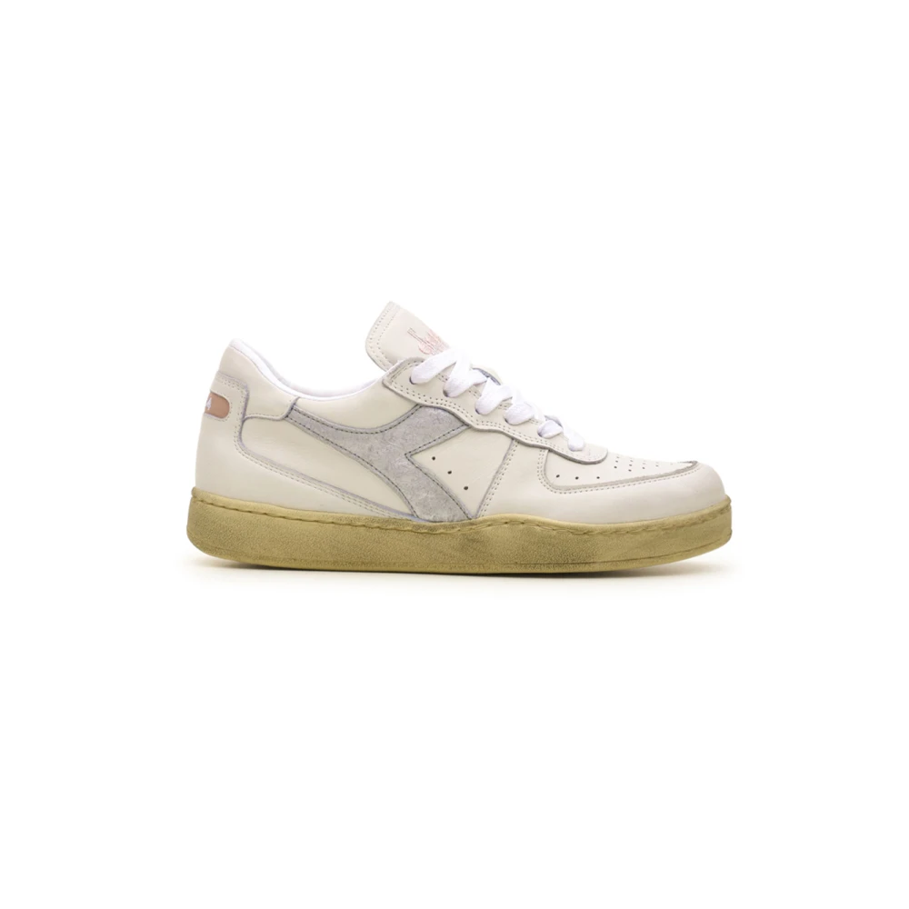 Diadora Women's White Sneakers, 7 Uk, Mi Low Trainers