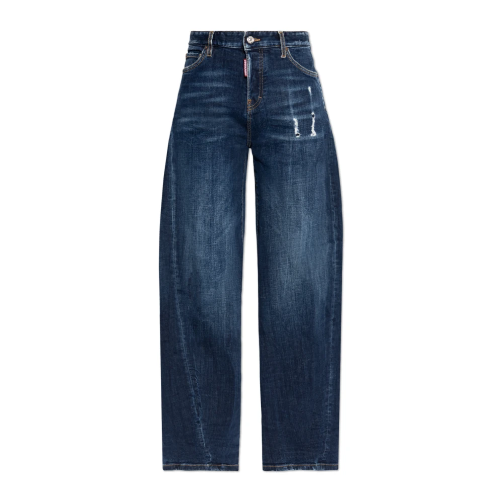 Dsquared2 Blue Loose Twst Jeans - Female - Loose Fit Jeans - S - Jeans