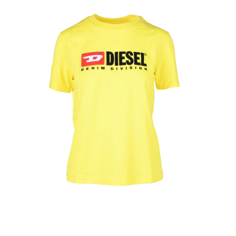 Diesel Gele T-shirt voor vrouwen Yellow Dames