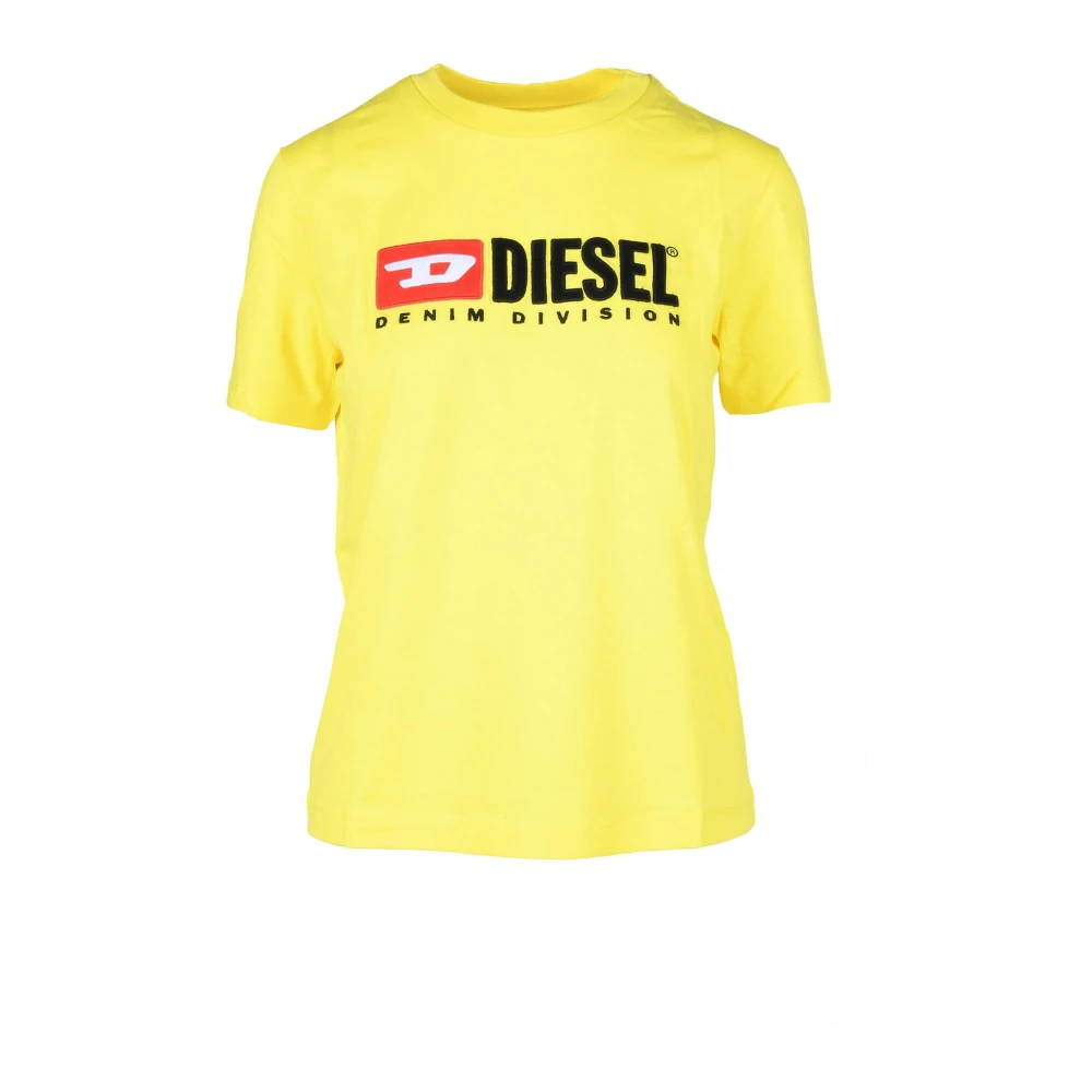 Diesel Gul T-shirt för kvinnor Yellow, Dam