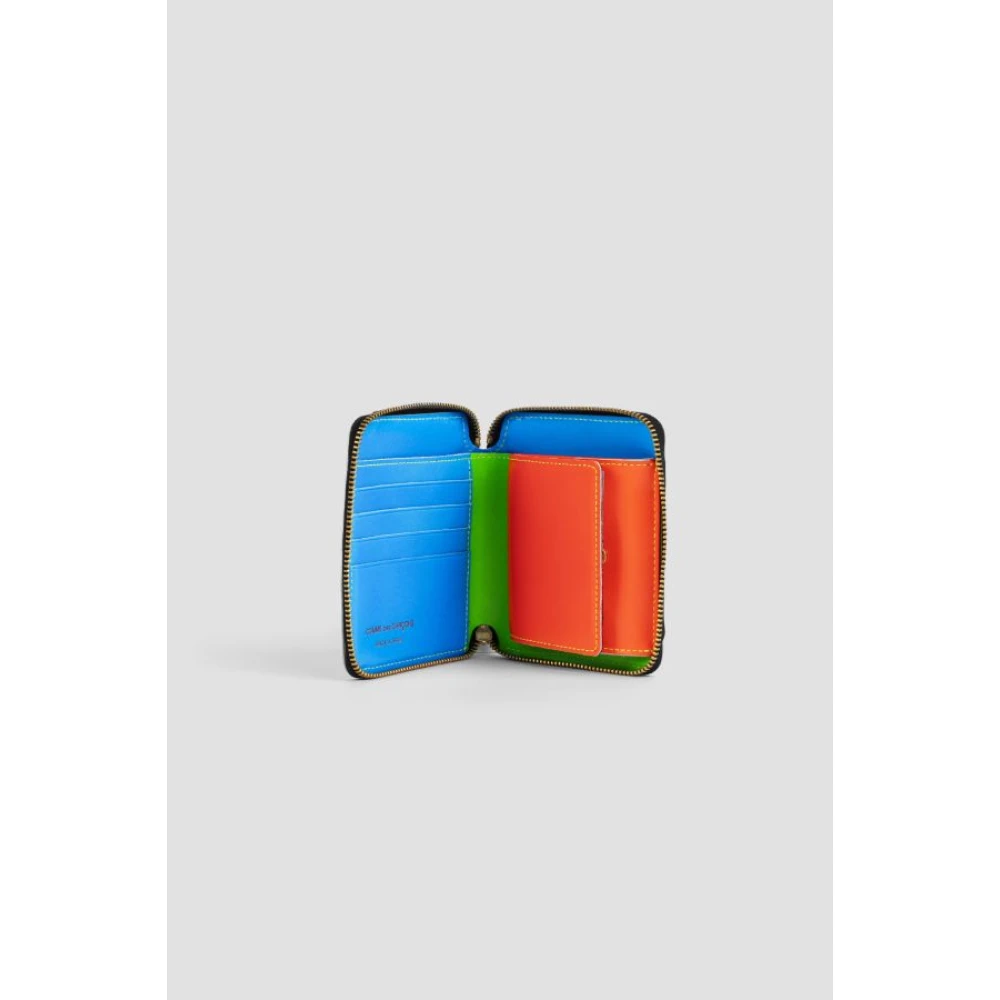 Comme des Garçons Neon Groene Leren Portemonnee met Rits Green Dames