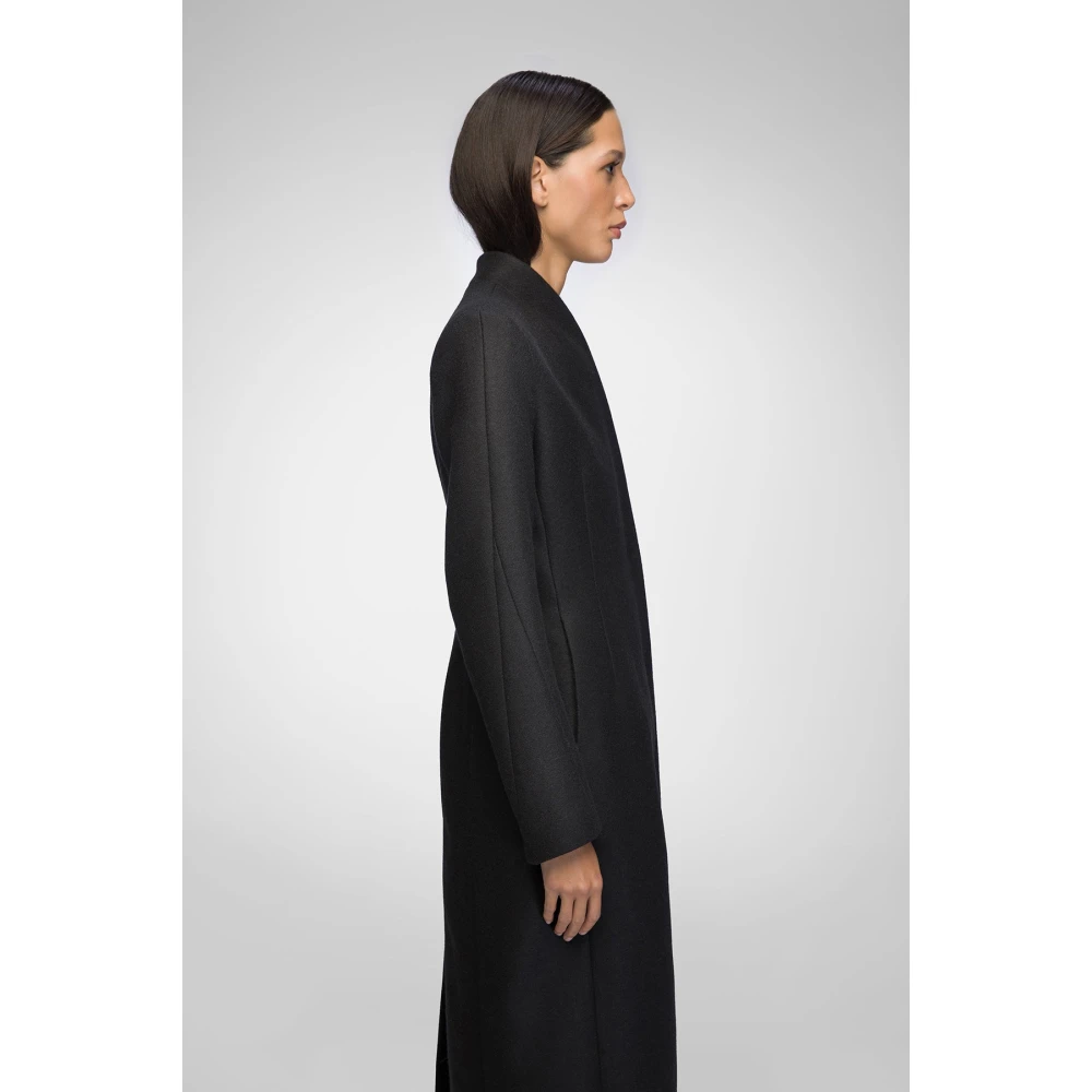 Vespucci by VSP Margaux Zwarte wollen jas Black Dames