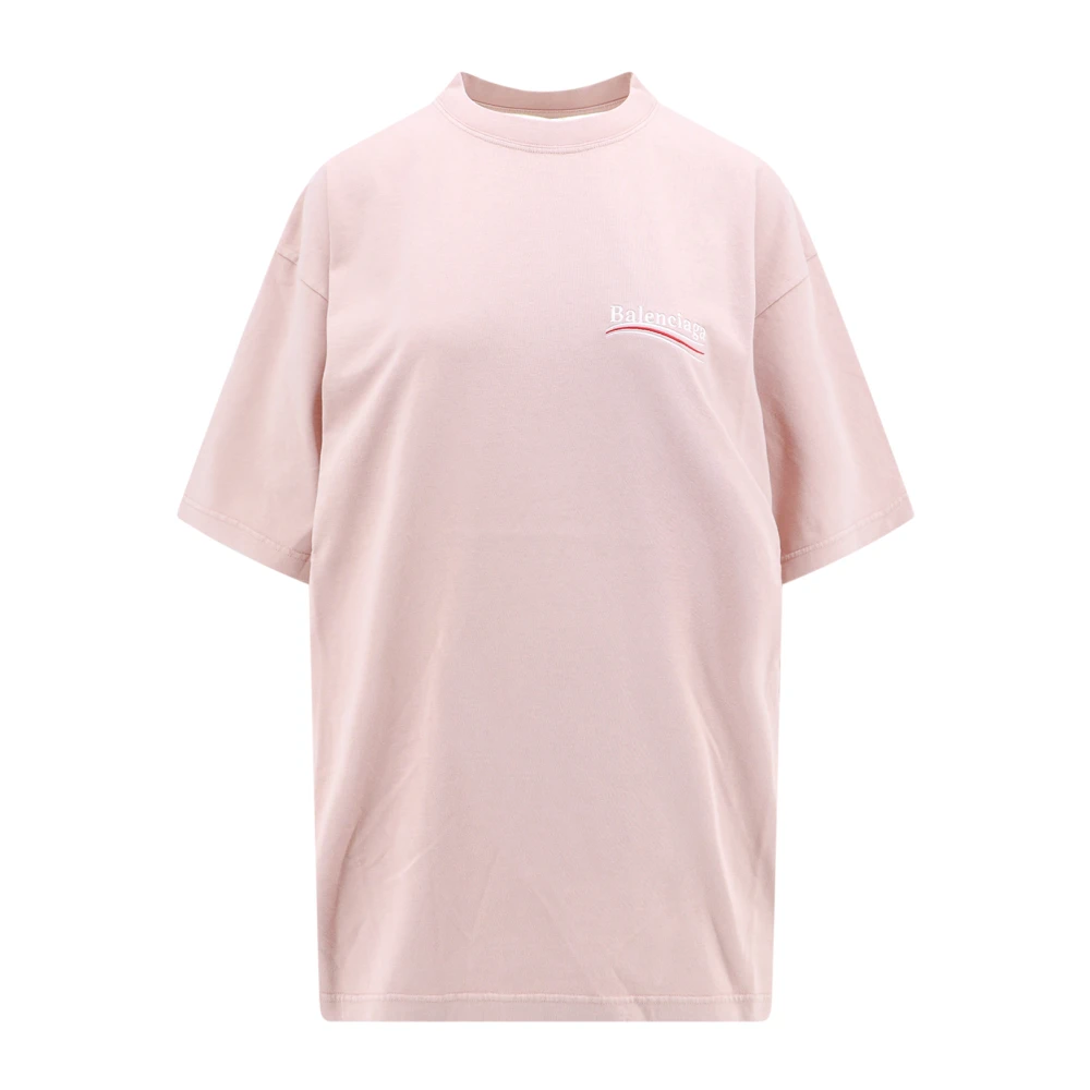Balenciaga Politieke Campagne Katoenen T-Shirt Pink Dames