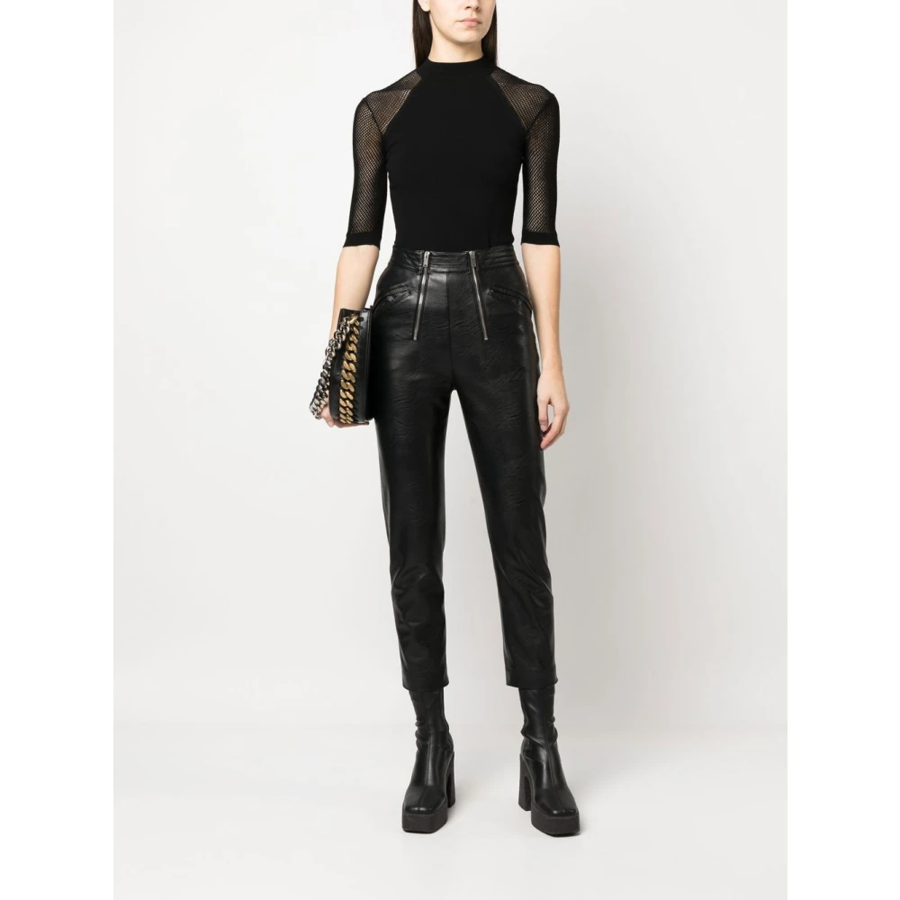 Stella Mccartney Zwarte Mesh Panel Trui Black Dames