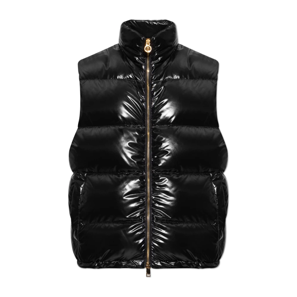 Versace Herren Schwarz Gesteppte Weste