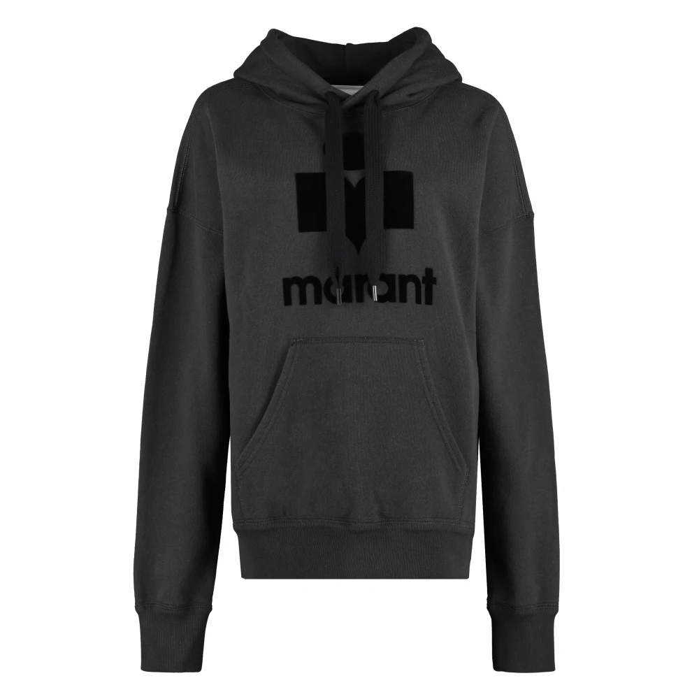 Marant Étoile Women's Green Hoodies, 2XS, Mansel Logo Cotton Hoodie