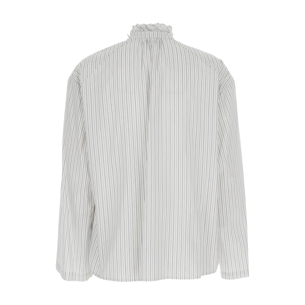 Semicouture Witte Shirt met Streep Motief White Dames