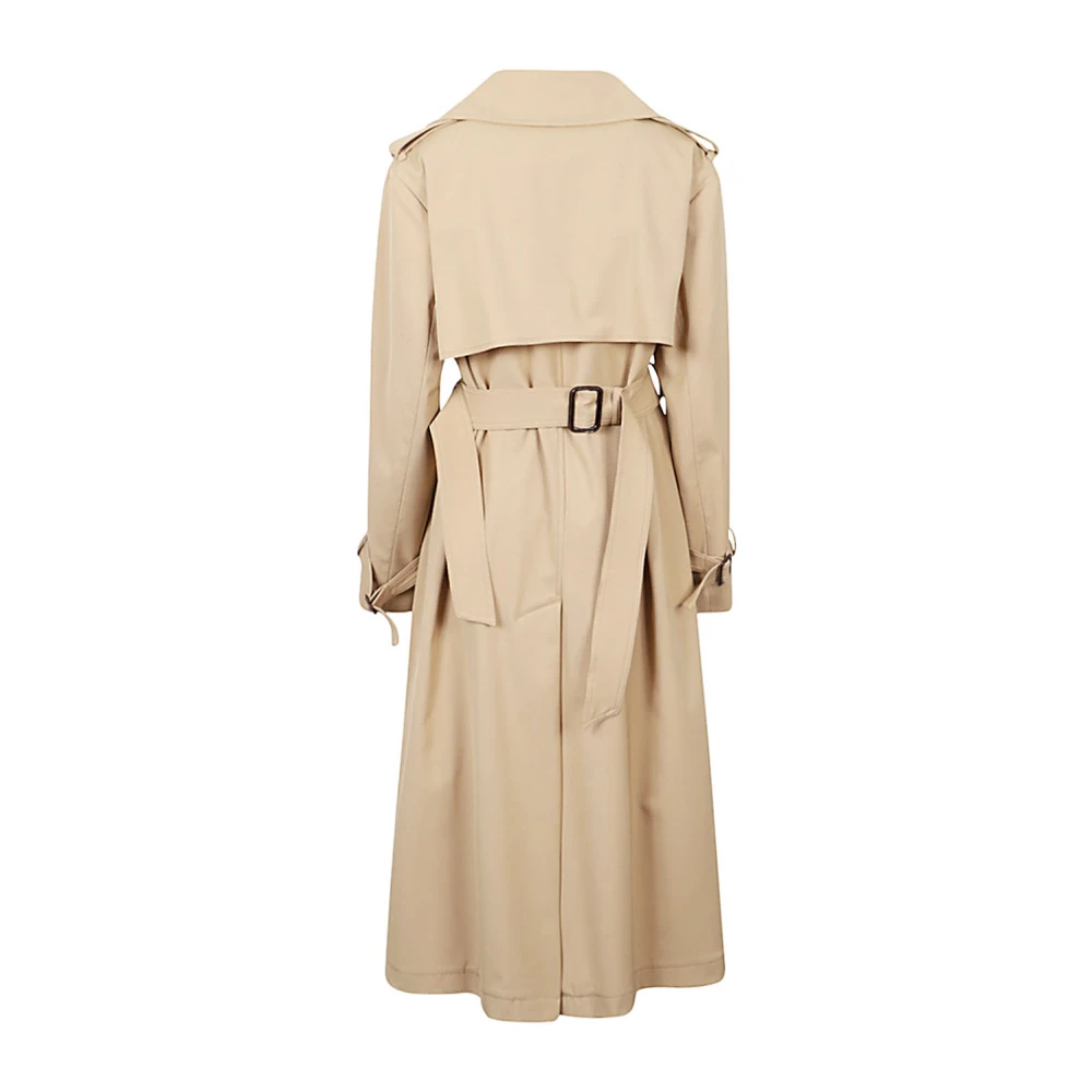 Max Mara Weekend Beige Gabardine Trench met waterafstotend patroon Beige Dames