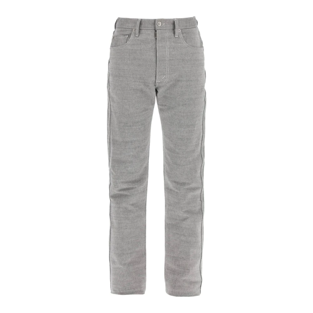 Maison Margiela Five Pocket Mélange Canvas Byxor Gray, Herr