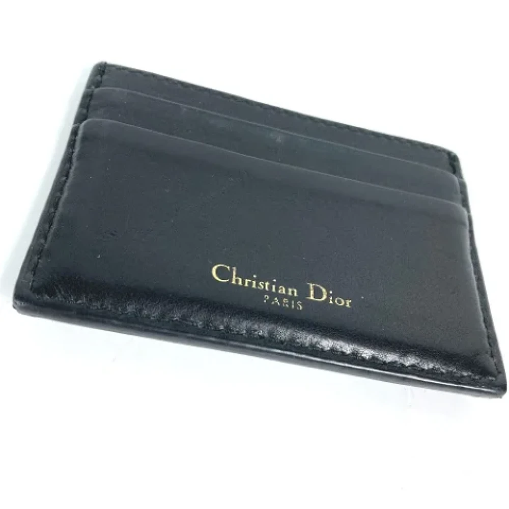 Dior Vintage Pre-owned Leather wallets Black Dames