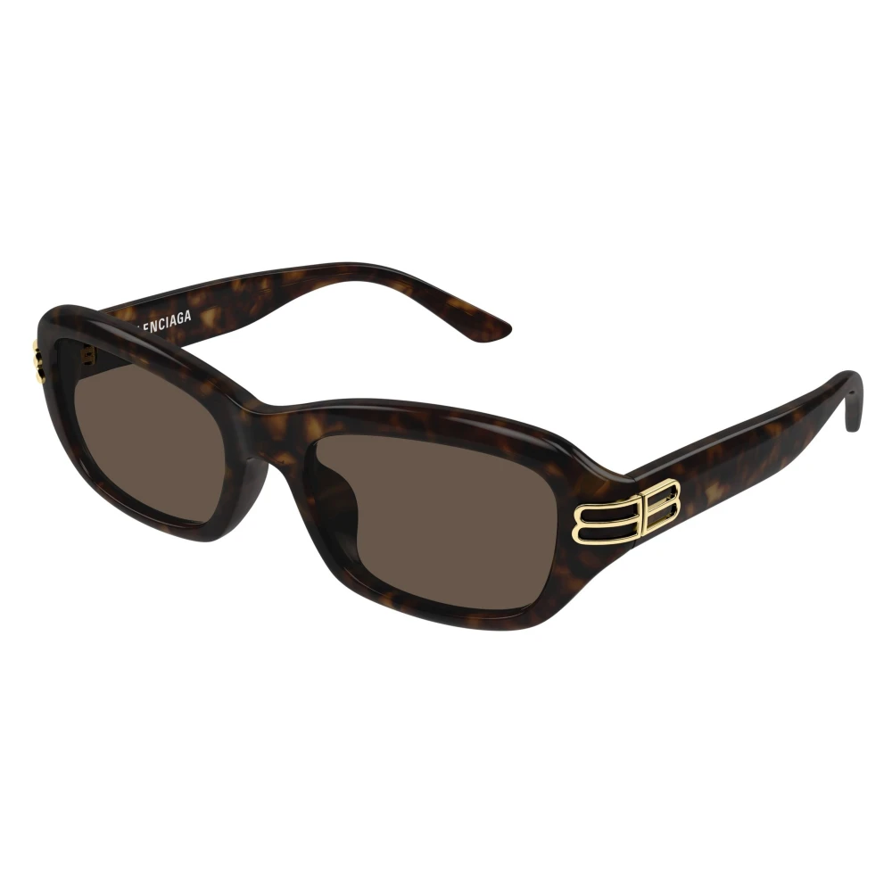 Balenciaga Unisex Brown Sunglasses, 55 Mm, Rectangular Sunglasses