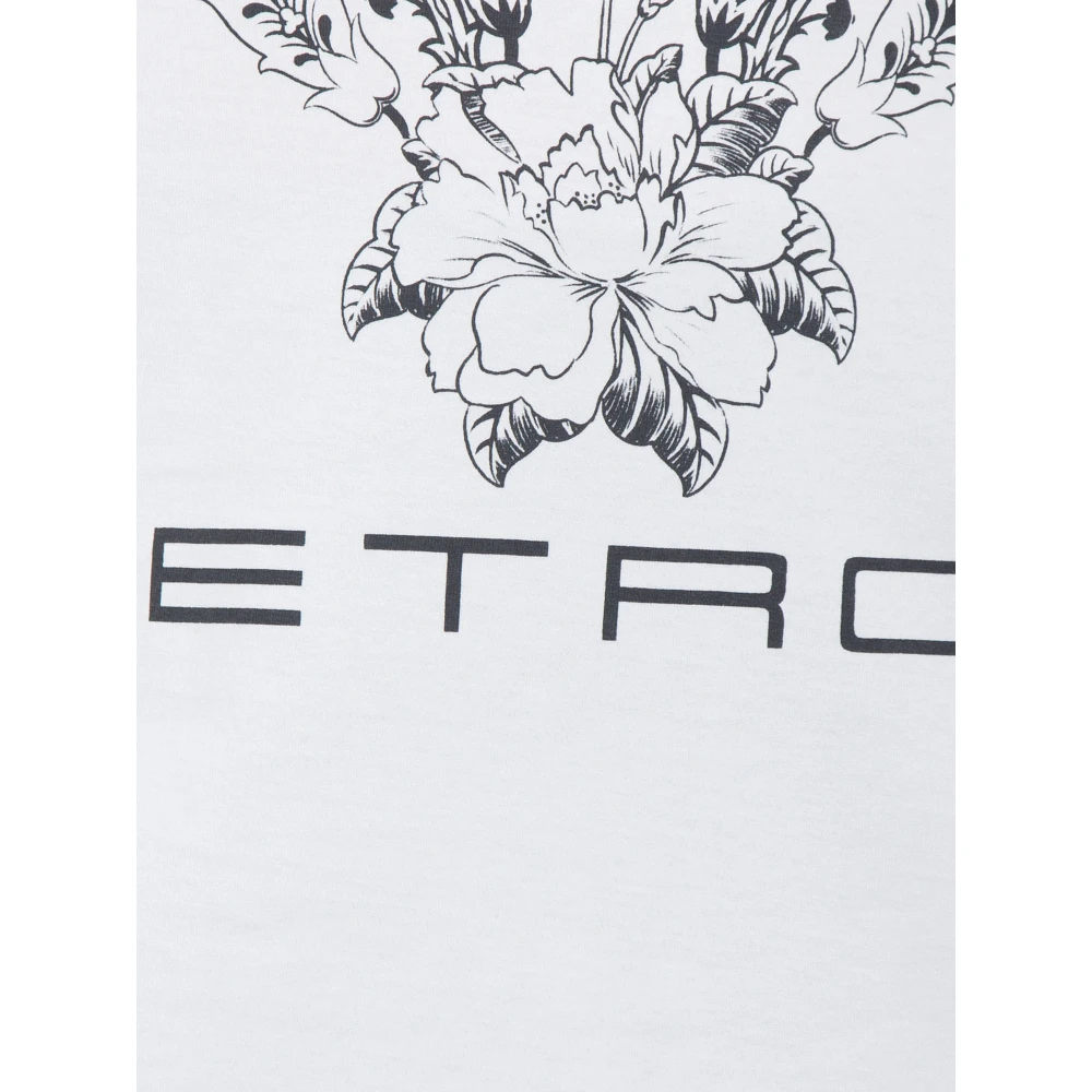 ETRO Cut & Sew T-shirt voor vrouwen in wit White Dames