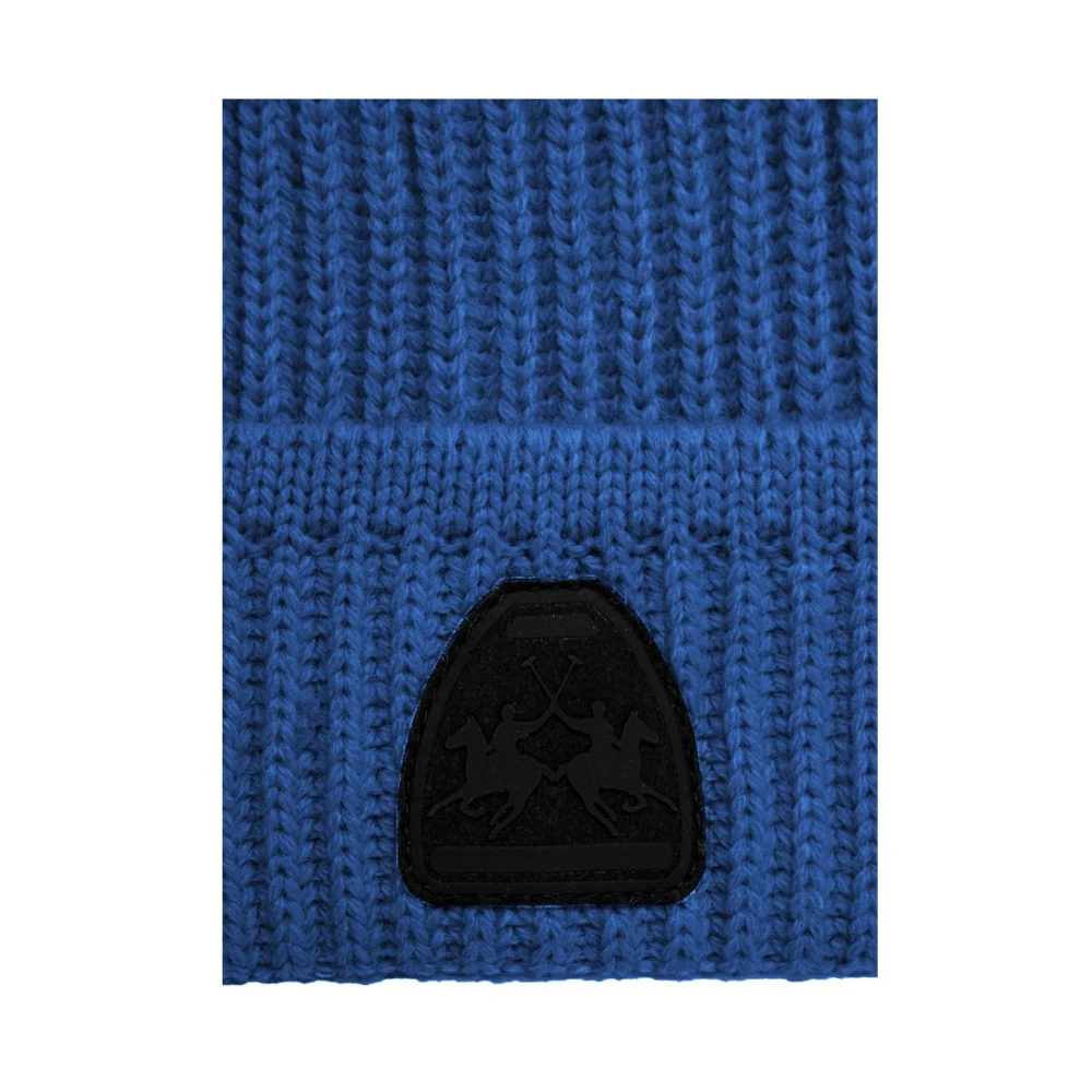 LA MARTINA Blauwe Polyester Hoed Muts Blue Heren
