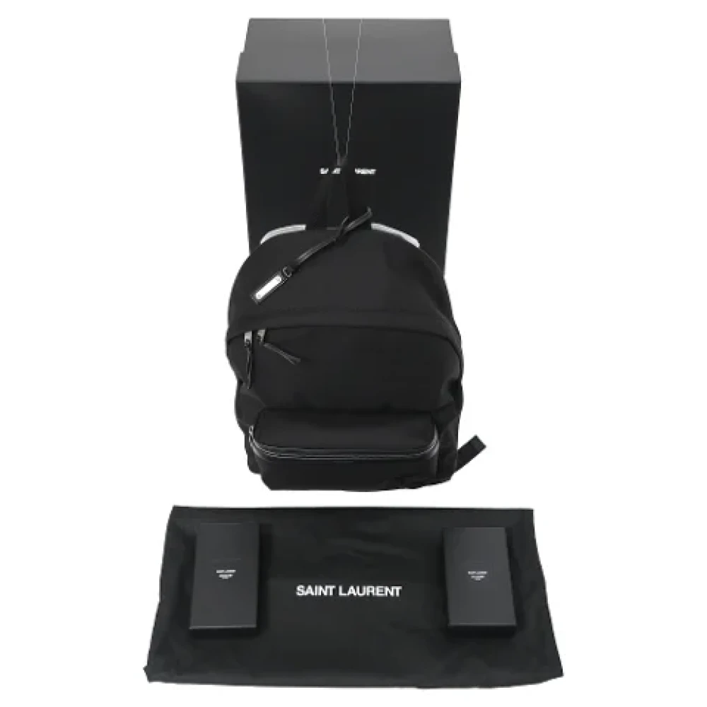 Saint Laurent City Rugzak Black Heren