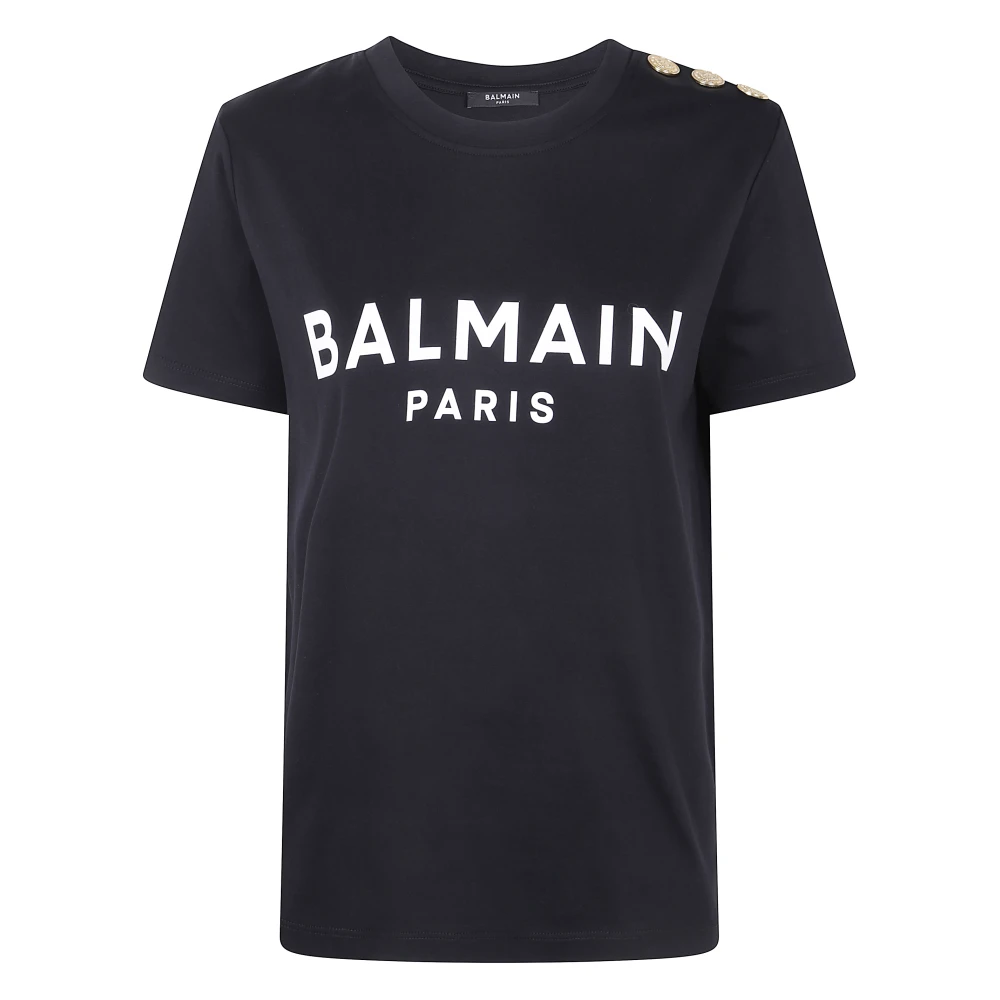 Balmain - Tops > T-Shirts - Black - Balmain - Modalova