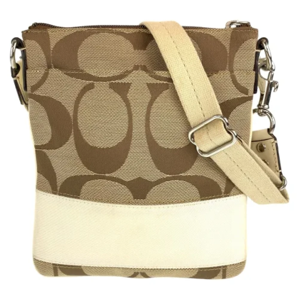 Coach Pre-owned Canvas shoulder-bags Beige Dames