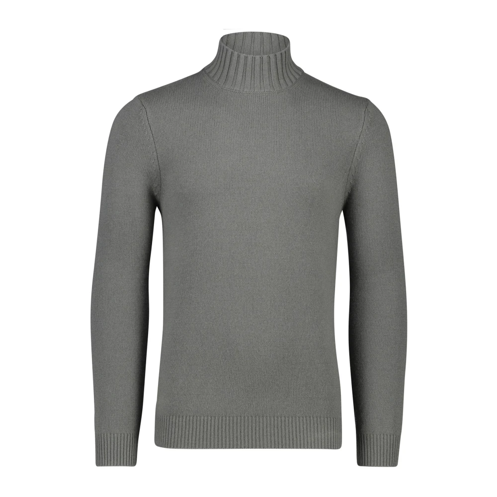 Profuomo Men's Grey Merino Wool Turtleneck