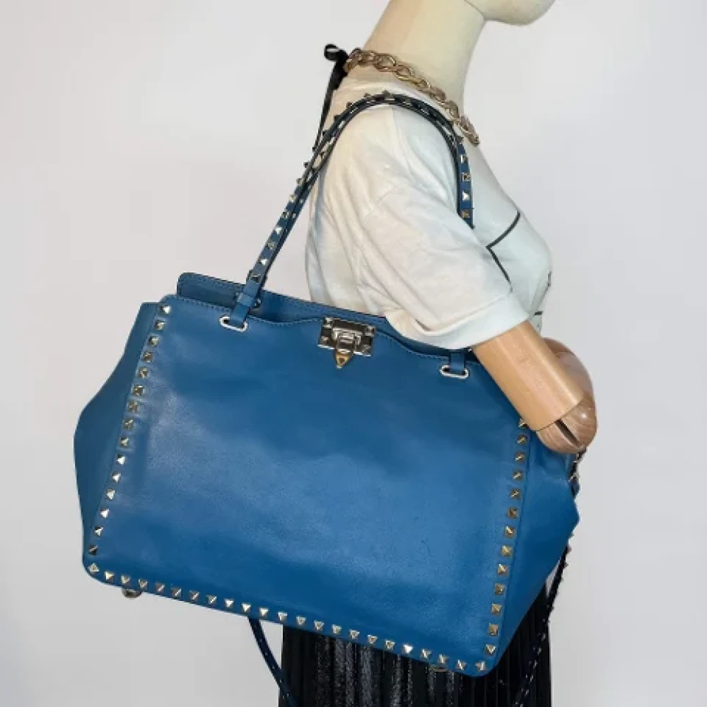 Valentino Vintage Pre-owned Leather handbags Blue Dames
