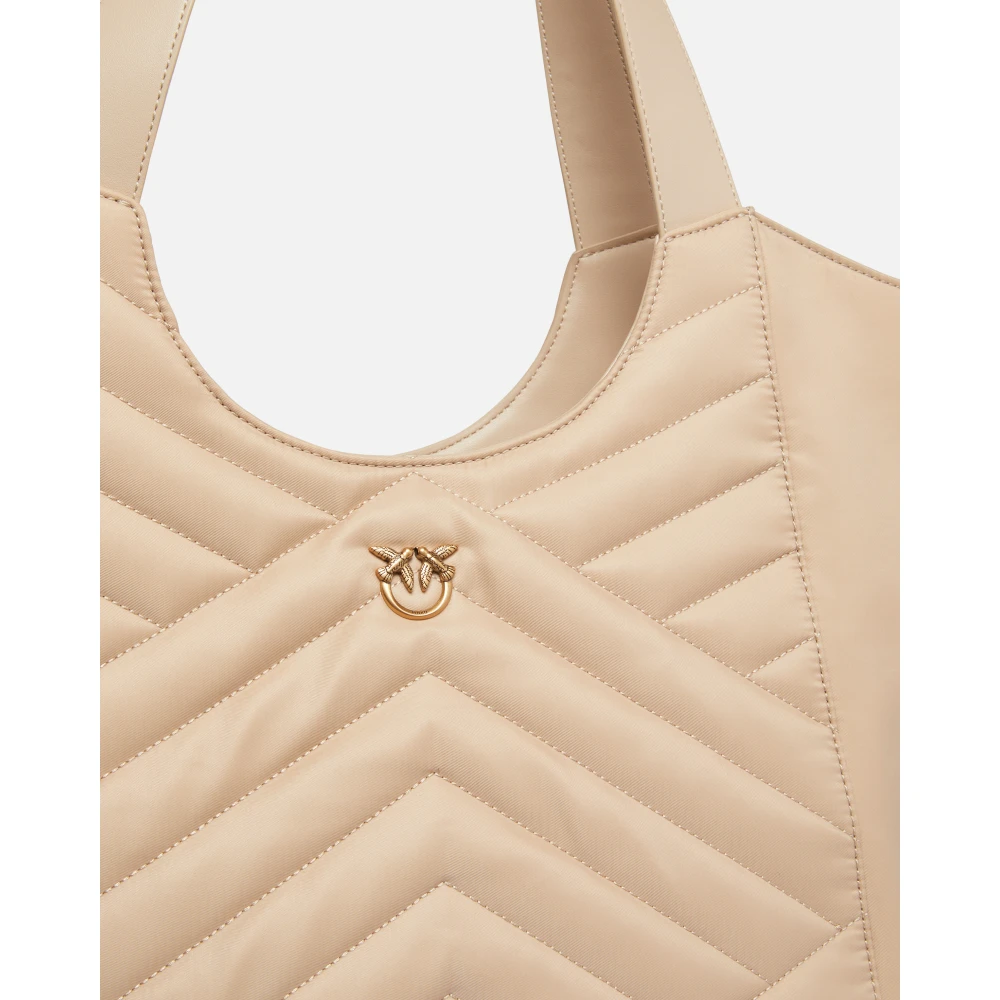 pinko Shoppingtas Love Birds Beige Dames