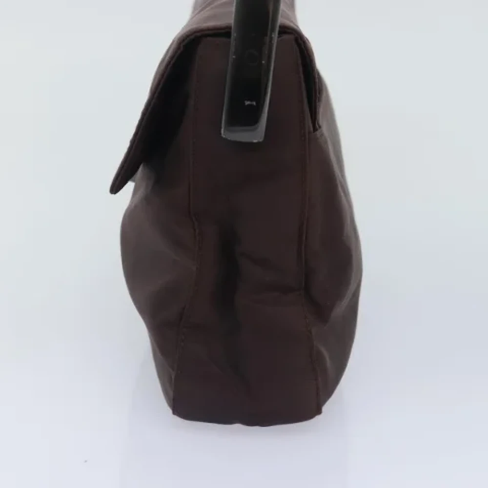 Prada Vintage Pre-owned Nylon handbags Brown Dames