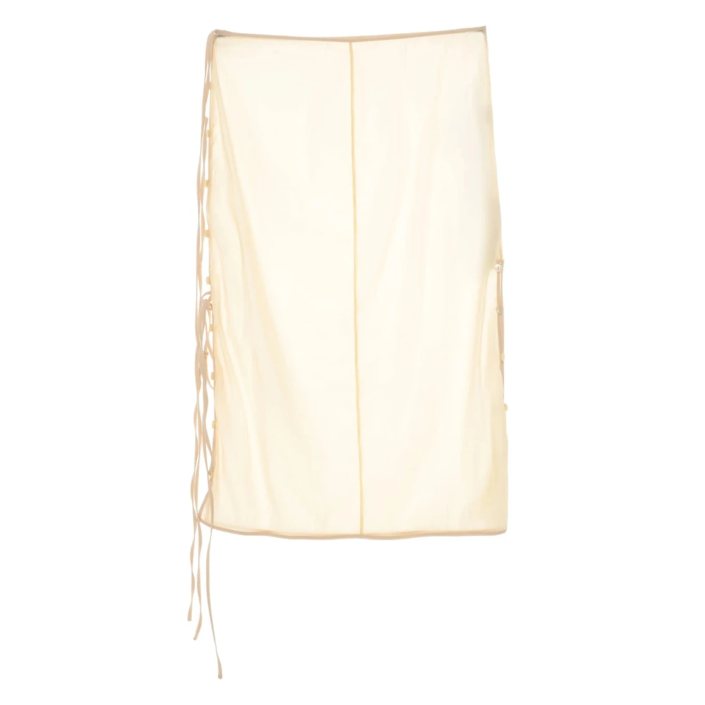 LOW Classic Beige Side Tie Rok Beige Dames