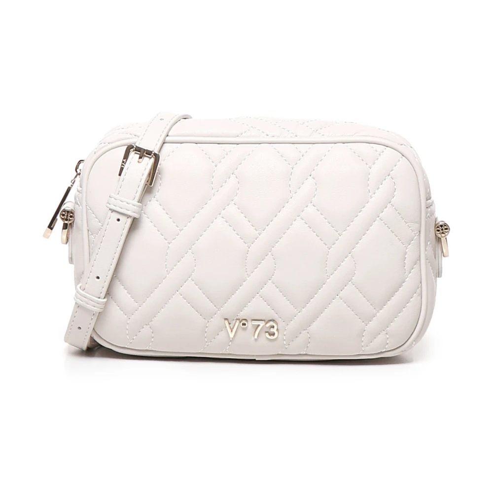 V73 Crème Ecoleather Schoudertas met Rits White Dames