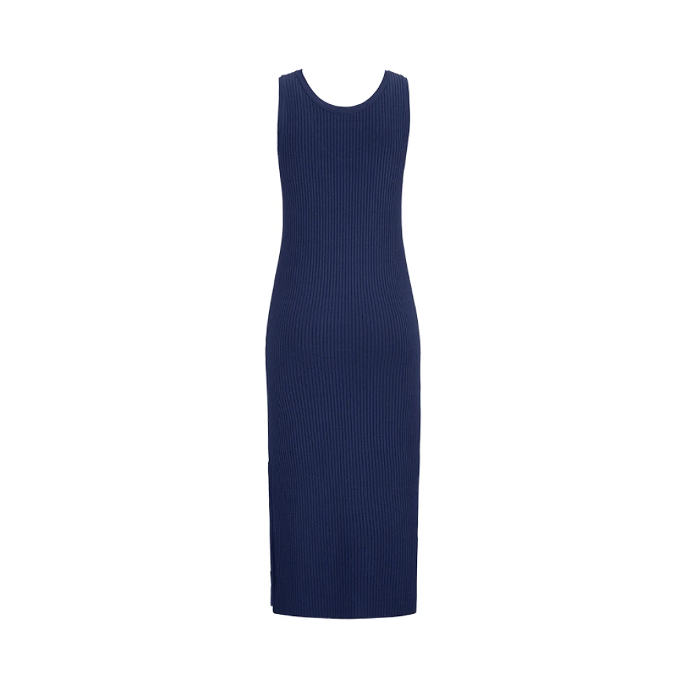 RIANI Dames Midi Jurk met Zijsplit Blue Dames