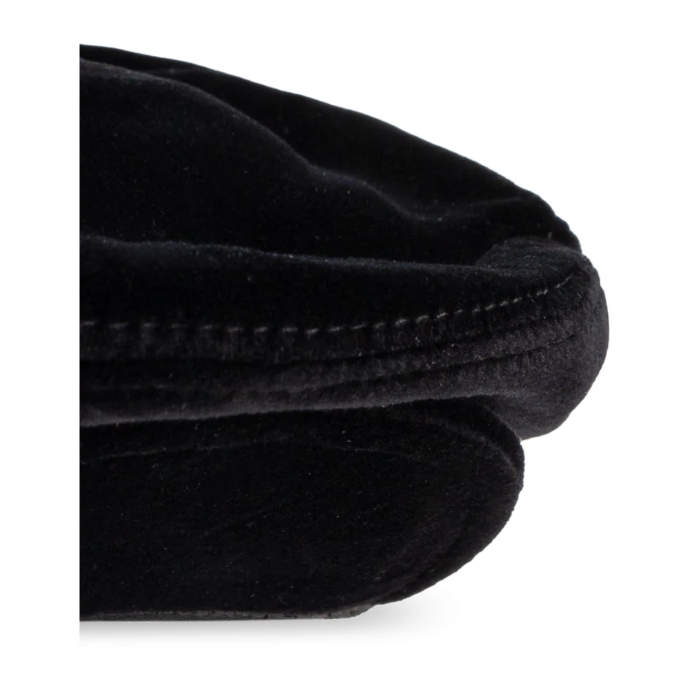 Dolce & Gabbana Fluwelen platte pet Black Heren