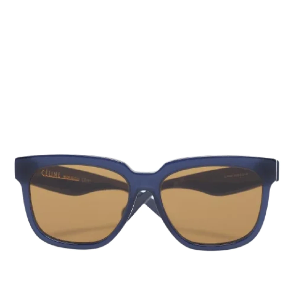 Celine Vintage Pre-owned Acetat solglasgon Blue, Herr