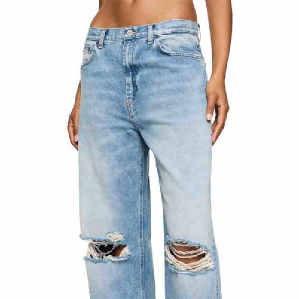 Dondup Wide Jeans Blue Dames