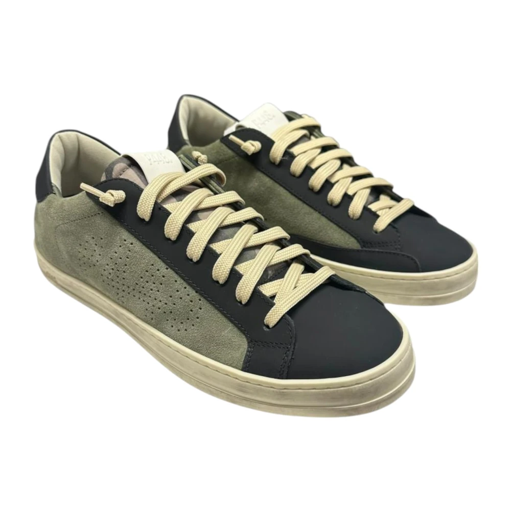 P448 Groene Suède Rubberen Zool Sneakers Green Heren