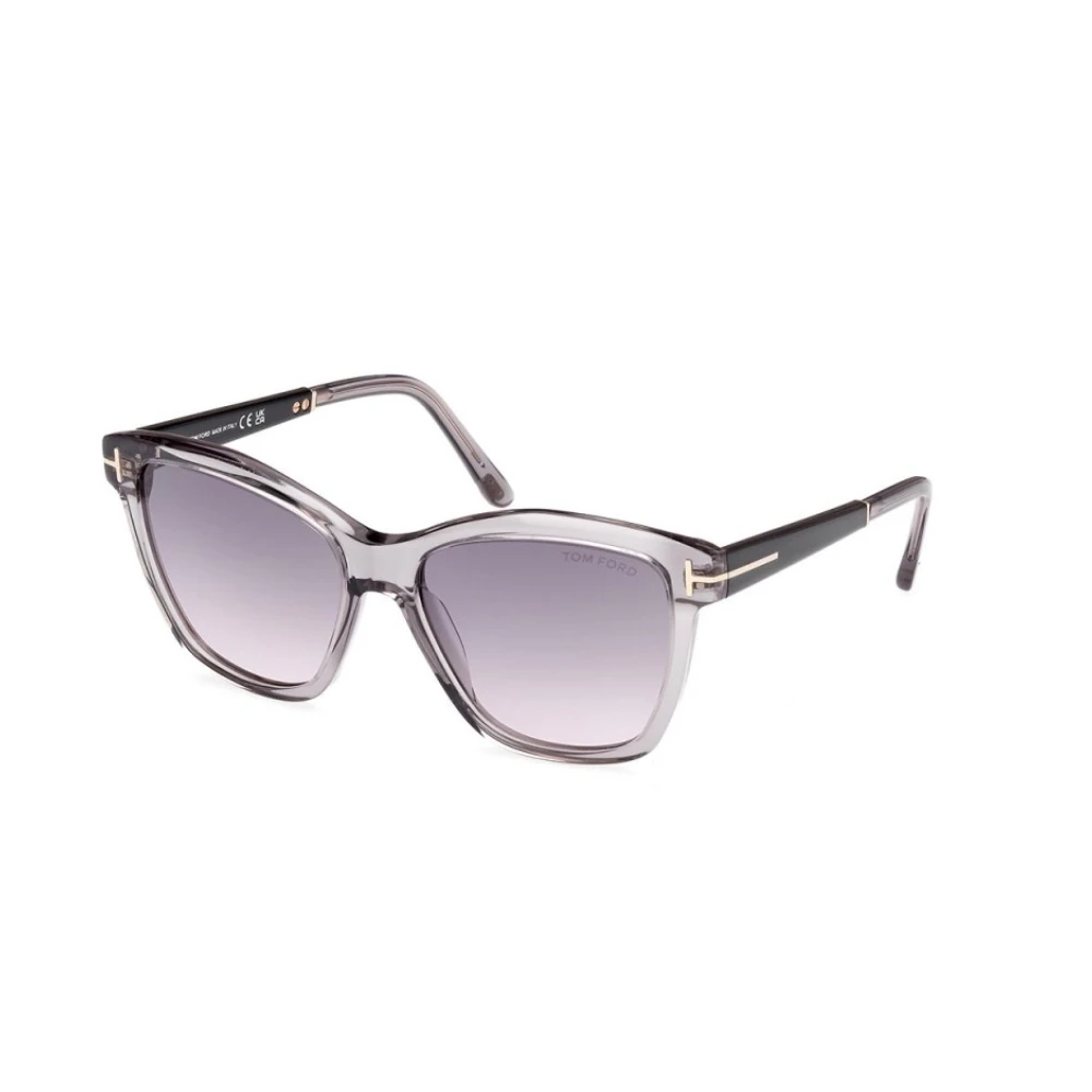 Uregelmessige firkantede solbriller med gråtonede linser
