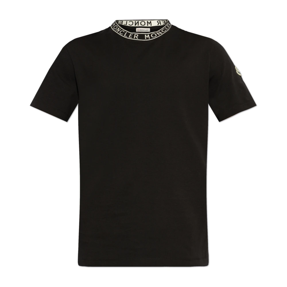 Moncler T-shirt met logo Black Heren