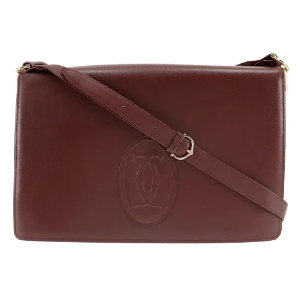 Cartier Vintage Pre-owned Leather shoulder-bags Brown Dames