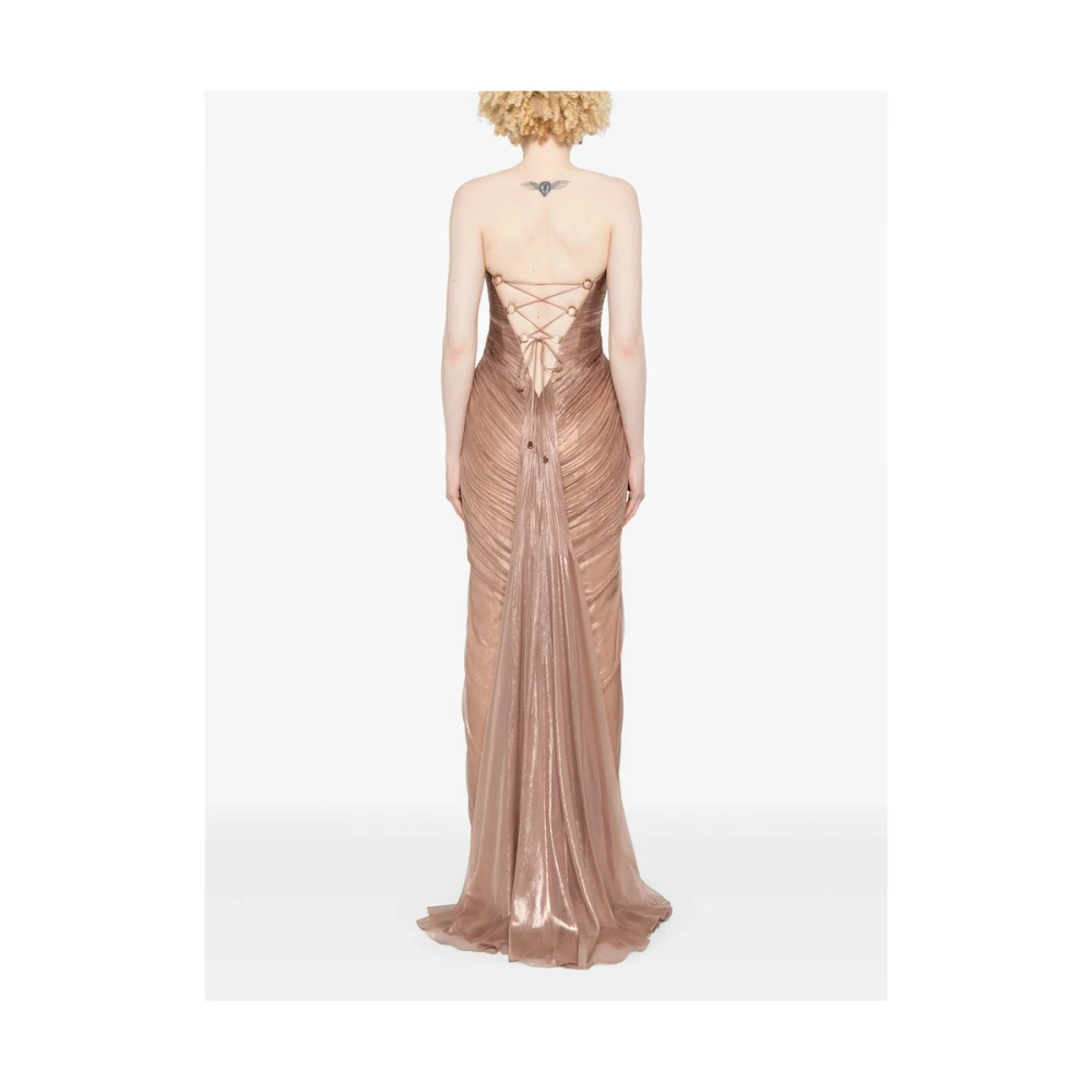 Maria Lucia Hohan Roze Jurk met Strik en Benig Korset Pink Dames