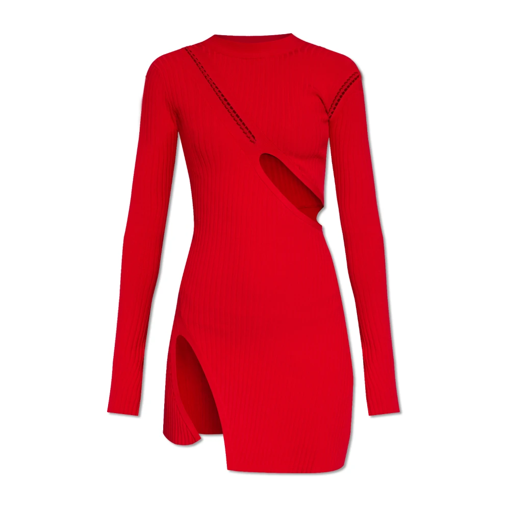 The Attico Asymmetrische jurk met uitsparingen Red Dames