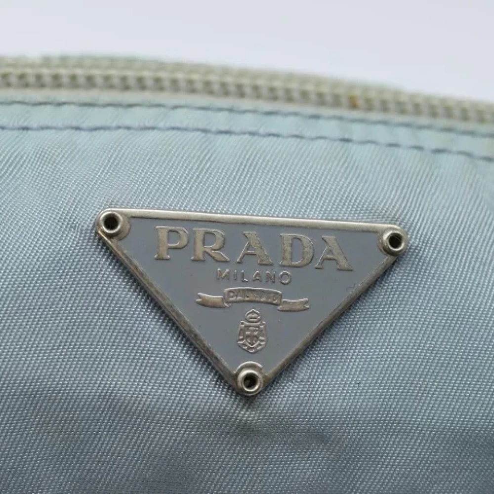 Prada Vintage Pre-owned Nylon pouches Blue Dames
