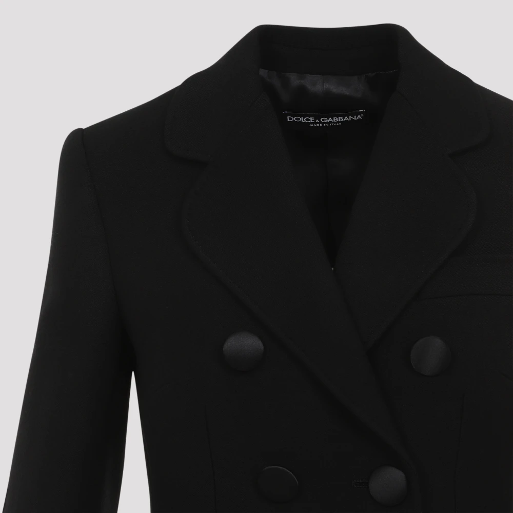 Dolce & Gabbana Zwarte Jassen voor Vrouwen Aw24 Black Dames