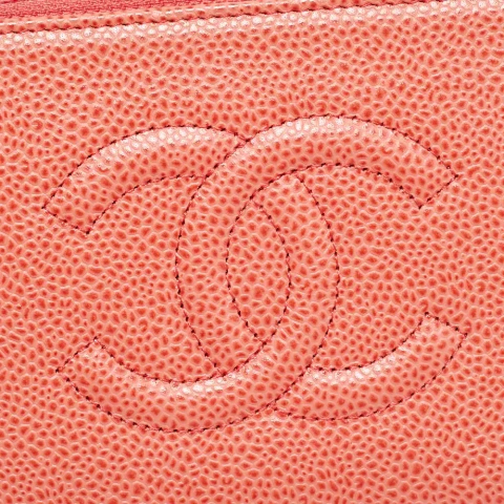 Chanel Vintage Pre-owned Leather wallets Orange Dames