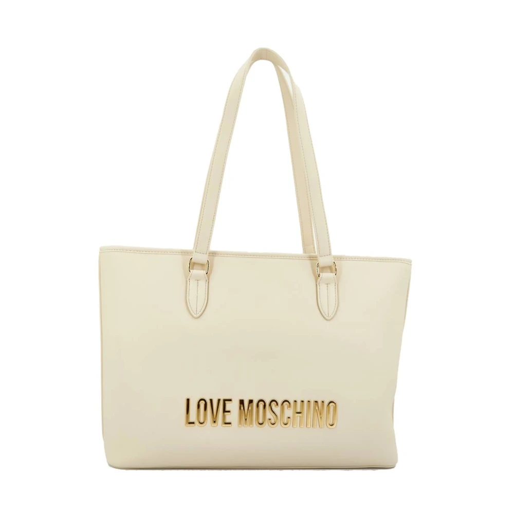 Love Moschino Ivory Shopper Tas Beige Dames