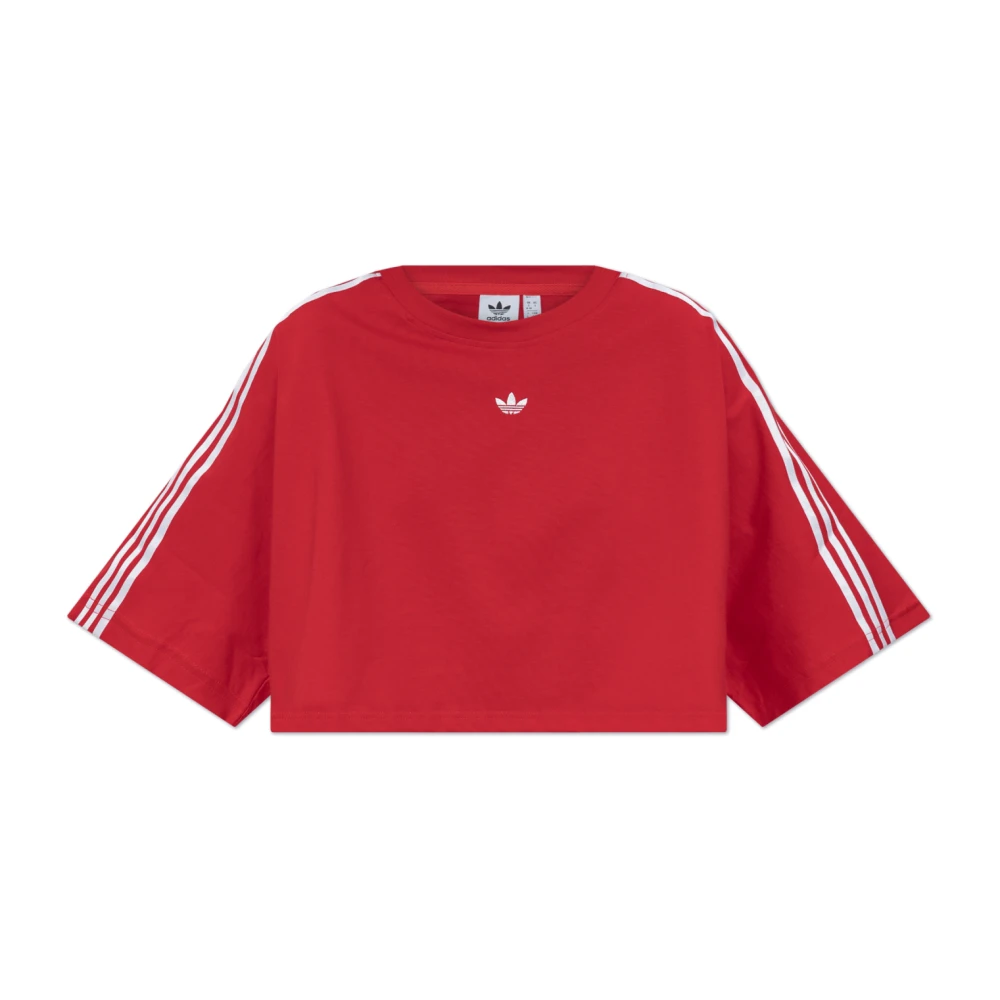 adidas Originals Korte T-shirt met logo Red Dames