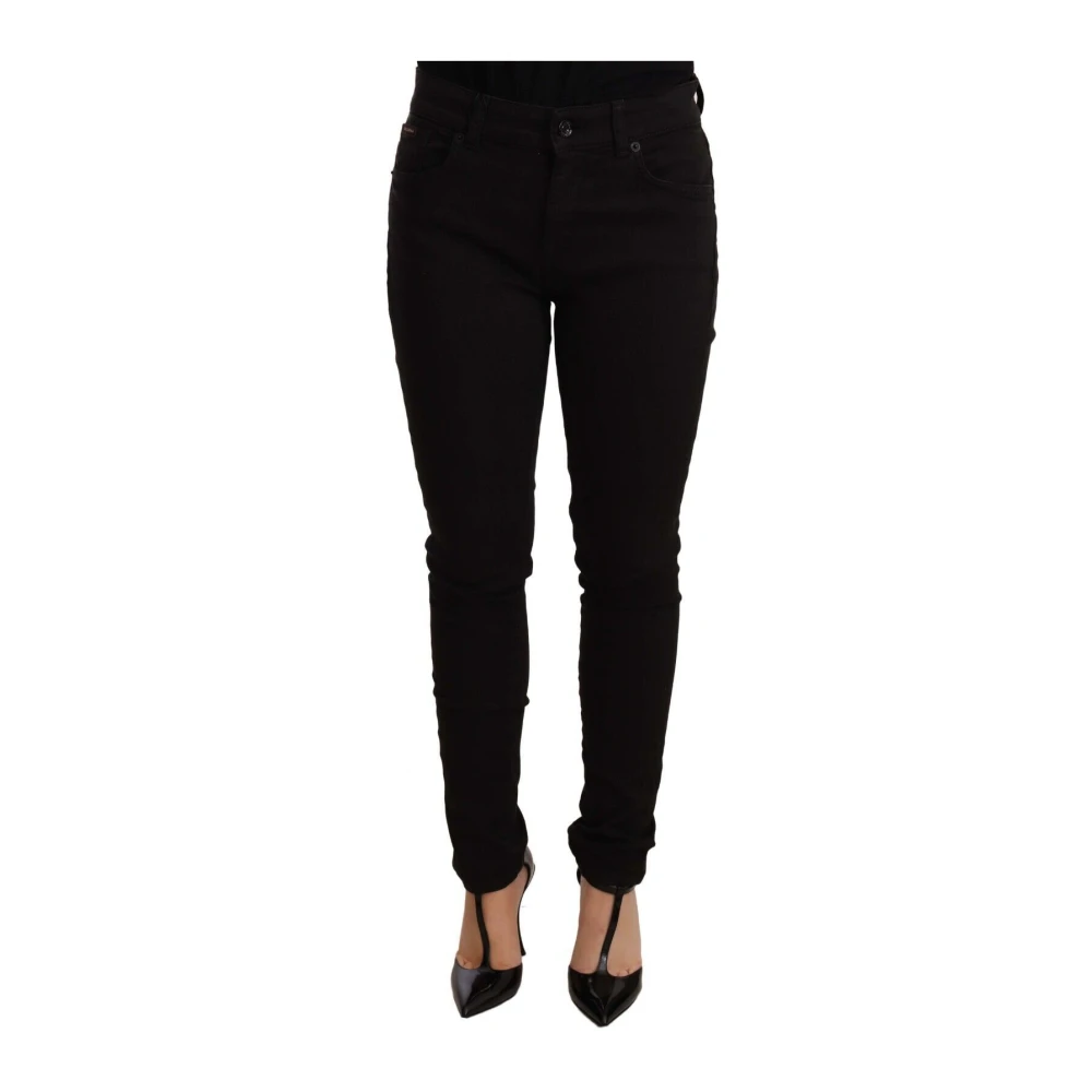 Dolce & Gabbana Women's Black Slim Fit Denim Stretch Jeans