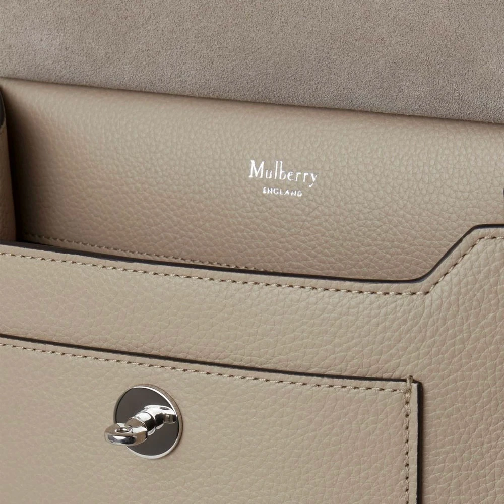 Mulberry Klassieke Unisex Tas met Verstelbare Leren Band Beige Dames
