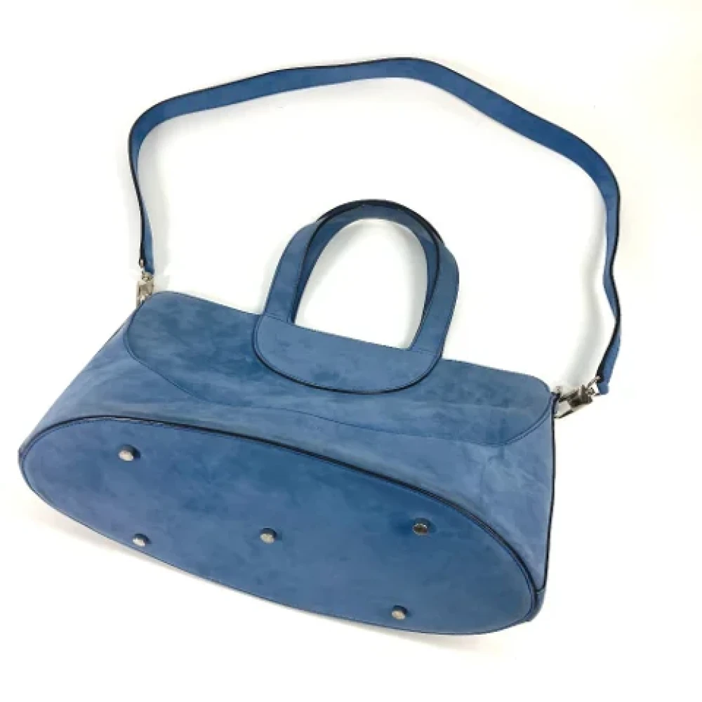 Bvlgari Vintage Pre-owned Leather handbags Blue Dames