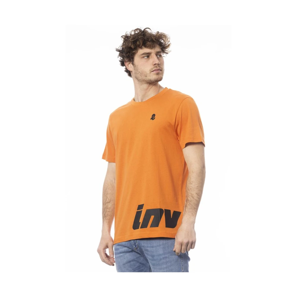 Invicta Oranje Katoen Logo Print T-Shirt Orange Heren
