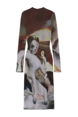 Sunset Sees Mesh Robe Dress